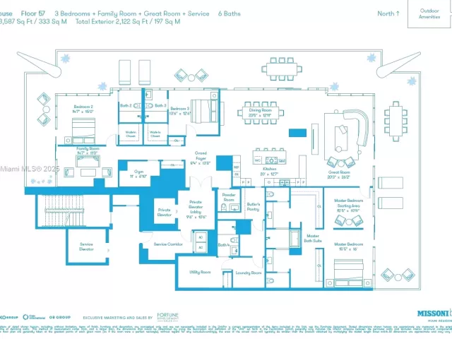 3-bedroom condo for sale in Miami - 700 NE 26th Terrace PH-5701 - MondialRealty