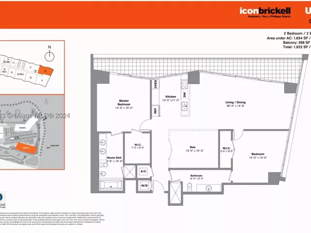 2-bedroom condo for sale in Miami - 495 Brickell Ave 1702 - MondialRealty