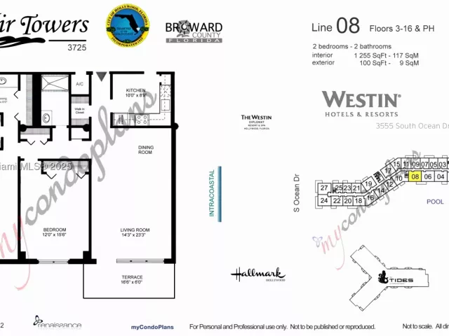 2-bedroom condo for rent in Hollywood - 3725 S Ocean Dr 1008 - MondialRealty