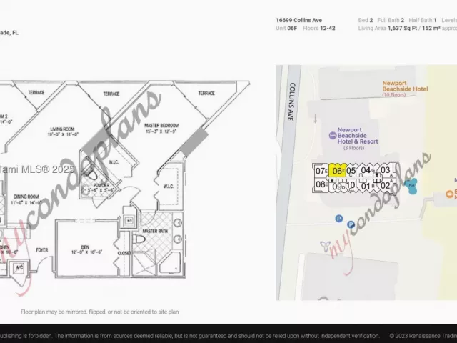 2-bedroom condo for sale in Sunny Isles Beach - 16699 Collins Ave 2406 - MondialRealty