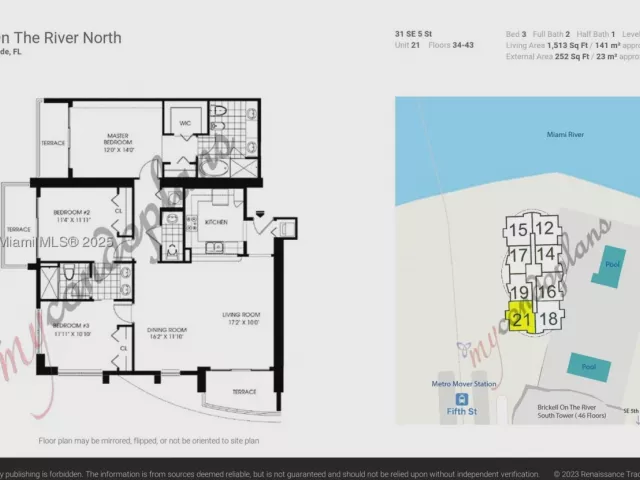3-bedroom condo for sale in Miami - 31 SE 5th St 4021 - MondialRealty