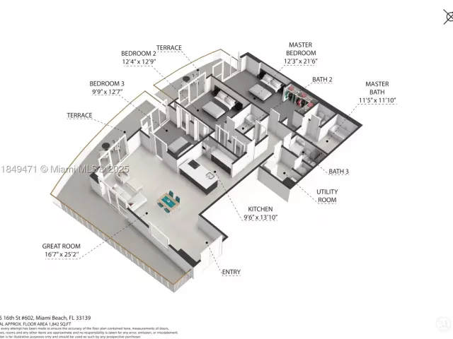 3-bedroom condo for sale in Miami Beach - 1445 16th St 602 - MondialRealty