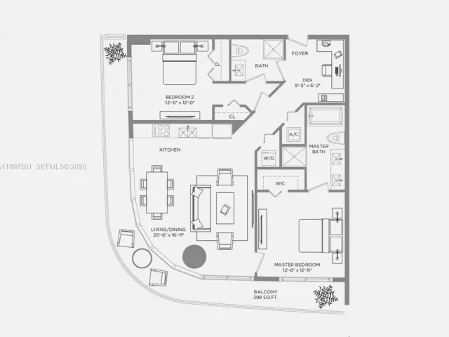 2-bedroom condo for sale in Miami - 55 SW 9th ST 3006 - MondialRealty