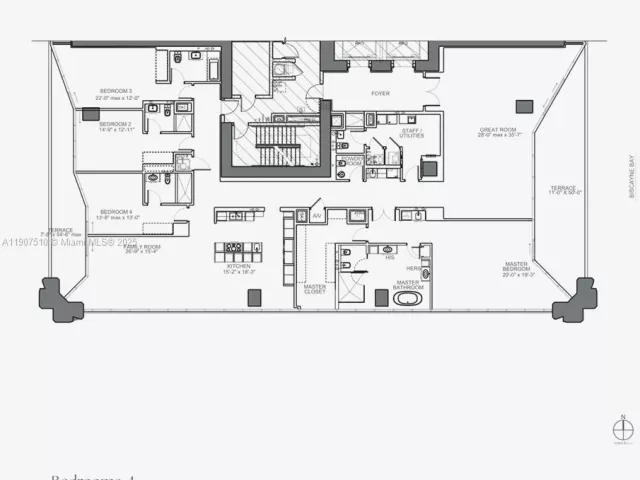 4-bedroom condo for sale in Miami - 1000 Biscayne Blvd LPH 4901 - MondialRealty