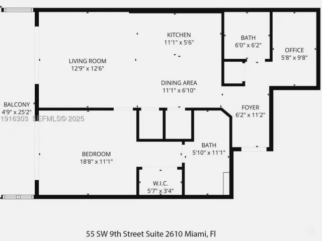 1-bedroom condo for sale in Miami - 55 SW 9th St 2610 - MondialRealty