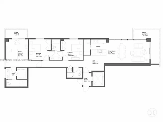 3-bedroom condo for rent in Miami - 600 NE 27th St 2001 - MondialRealty