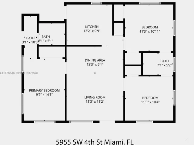 3-bedroom home for sale in Miami - 5955 SW 4th St - MondialRealty
