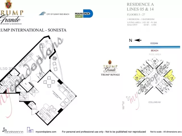 1-bedroom condo for sale in Sunny Isles Beach - 18001 Collins Ave 2605 - MondialRealty