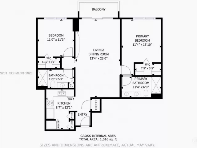 2-bedroom condo for sale in Miami - 31 SE 5th St 2408 - MondialRealty