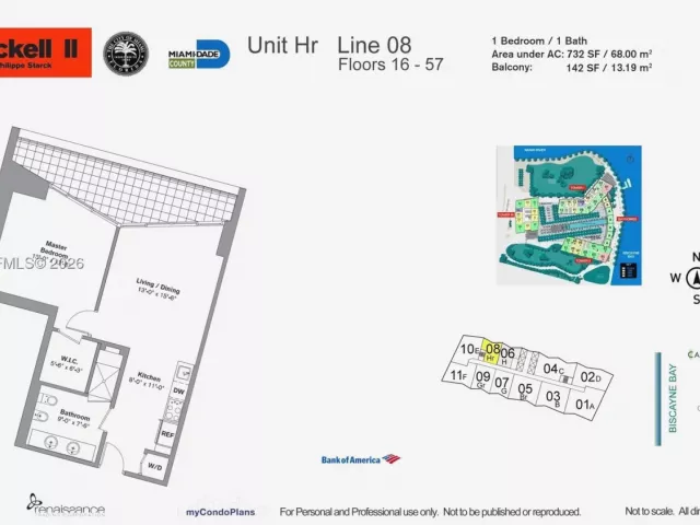 1-bedroom condo for sale in Miami - 495 Brickell Ave 3208 - MondialRealty