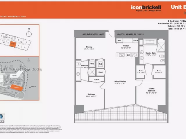 2-bedroom condo for sale in Miami - 495 Brickell Ave 4705 - MondialRealty