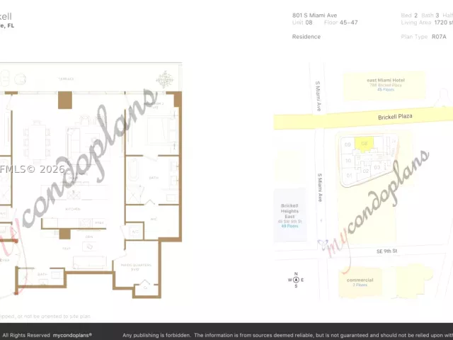 3-bedroom condo for sale in Miami - 801 S Miami Ave 4508 - MondialRealty