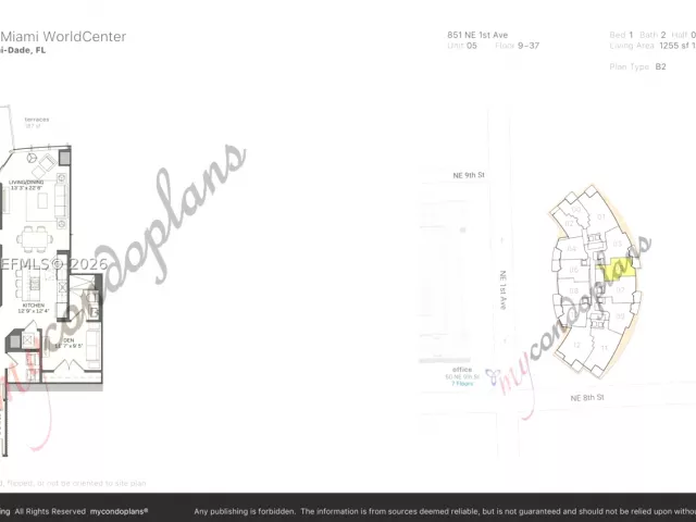 1-bedroom condo for sale in Miami - 851 NE 1st Ave 1205 - MondialRealty