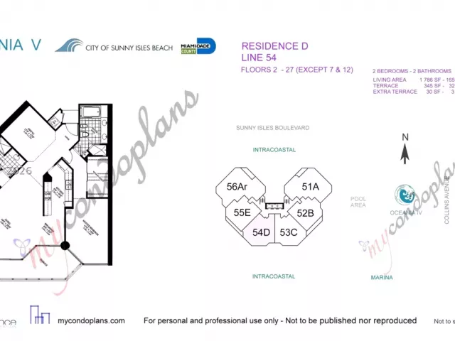 2-bedroom condo for sale in Sunny Isles Beach - 16500 Collins Ave 554 - MondialRealty