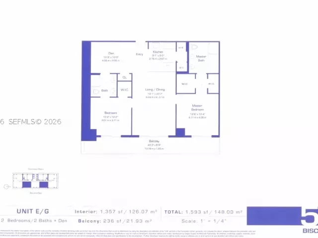 2-bedroom condo for sale in Miami - 50 Biscayne Blvd 3308 - MondialRealty