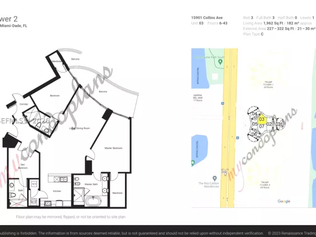 2-bedroom condo for rent in Sunny Isles Beach - 15901 Collins Ave 1203 - MondialRealty
