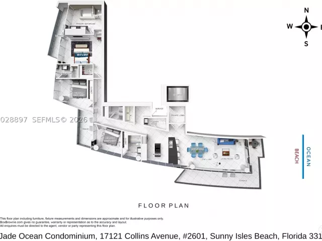 3-bedroom condo for sale in Sunny Isles Beach - 17121 Collins Ave 2601 - MondialRealty