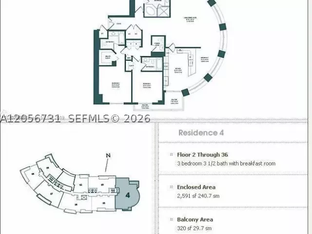3-bedroom condo for sale in Miami - 901 Brickell Key Blvd 3004 - MondialRealty