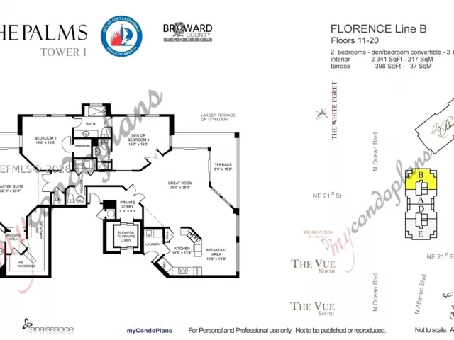 3-bedroom condo for sale in Fort Lauderdale - 2100 N Ocean Blvd 18B - MondialRealty